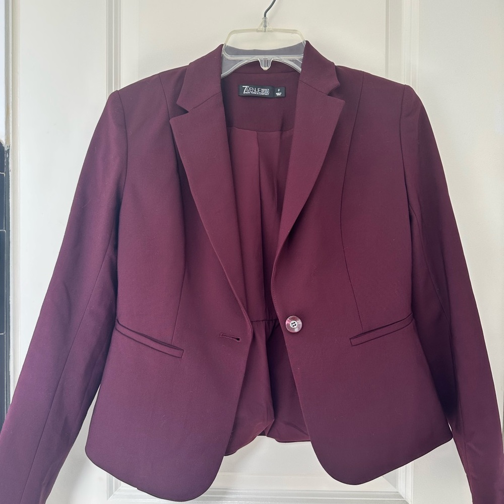 Women's Deep Burgundy Blazer